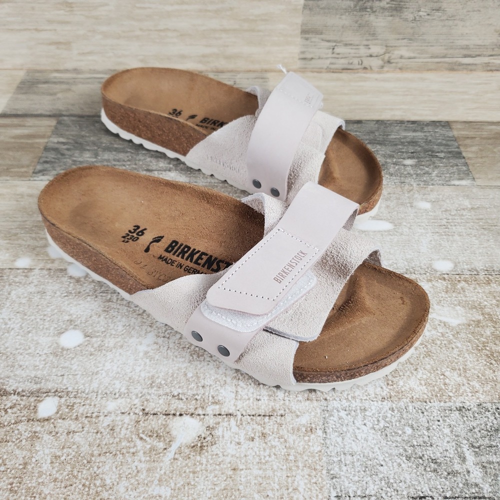 Birkenstock Oita Slide Sandals‎ Womens Sz 5 Narrow Suede Slip On Open Toe